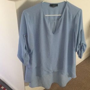 Women’s high low 3/4 sleeve blouse